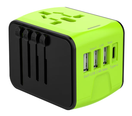 Universal Travel Adapter with USB & Type-C