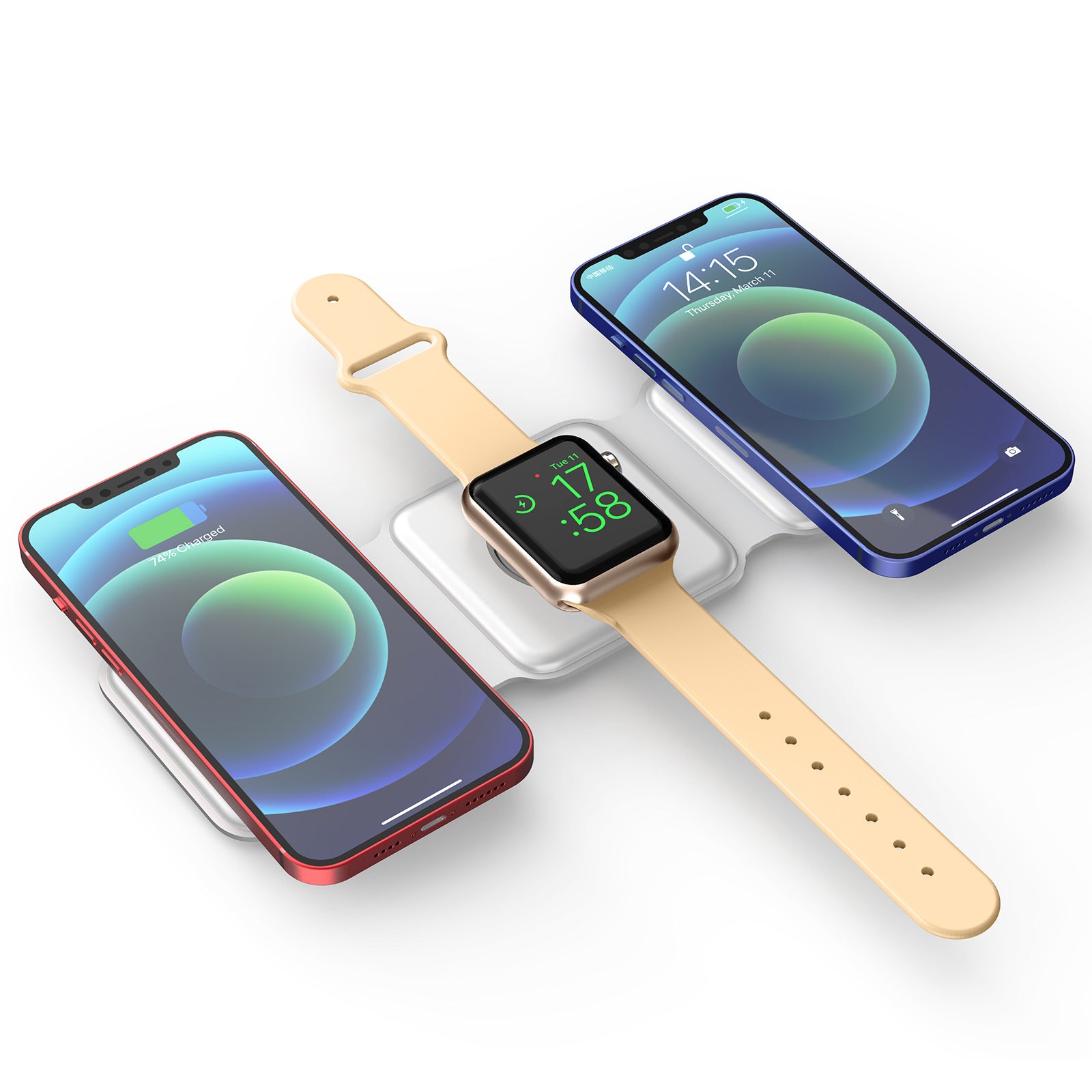 3-in-1 Foldable Magnetic Charger with Magsafe