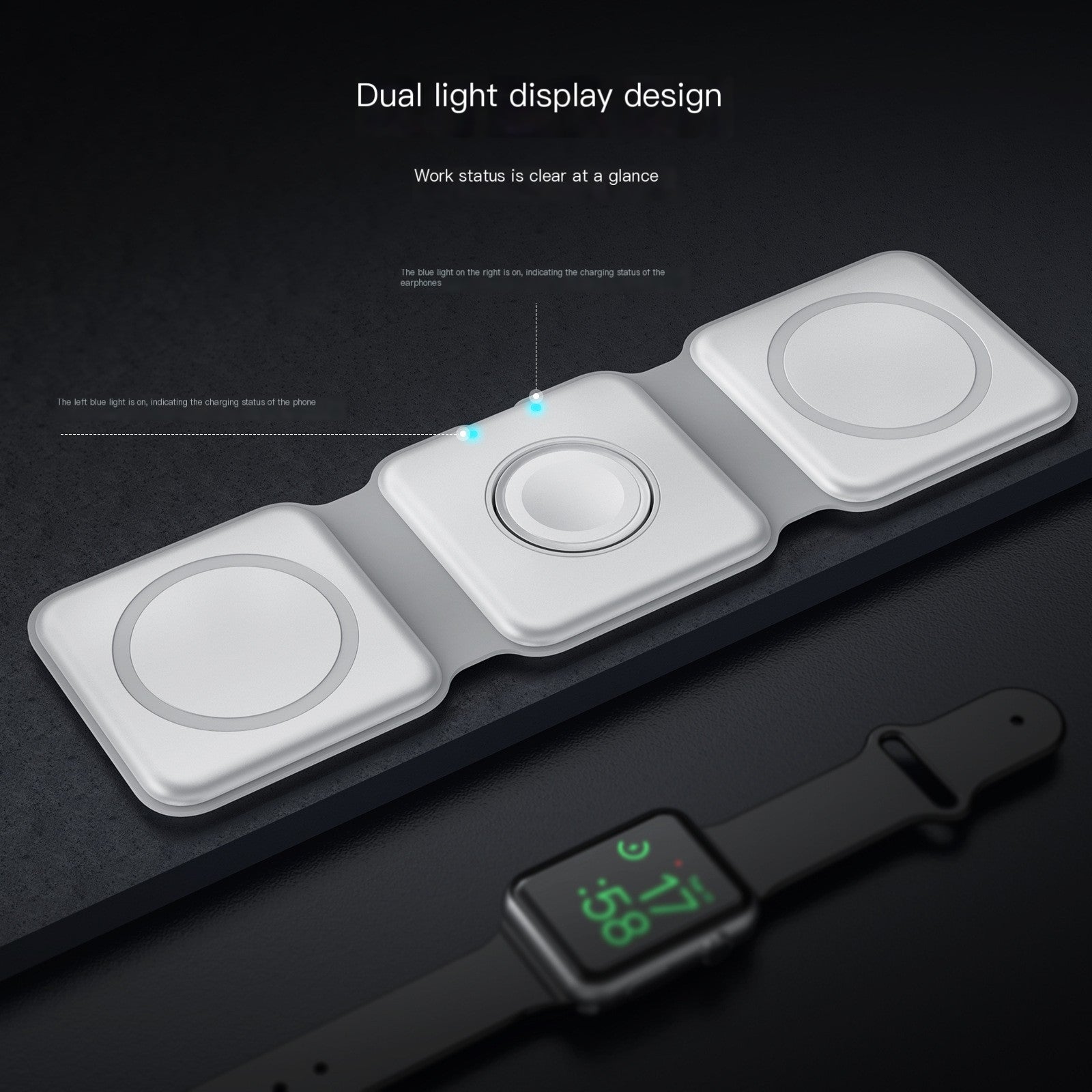 3-in-1 Foldable Magnetic Charger with Magsafe