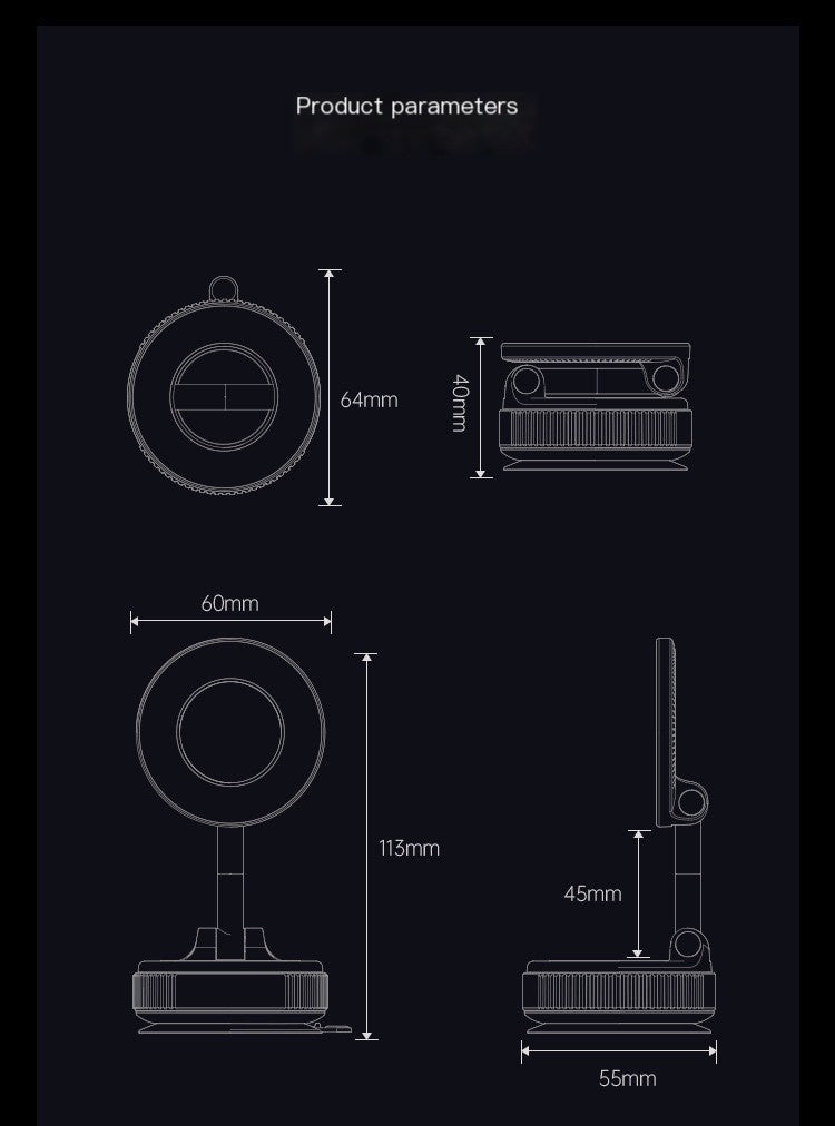 Magnetic Vacuum Phone Mount