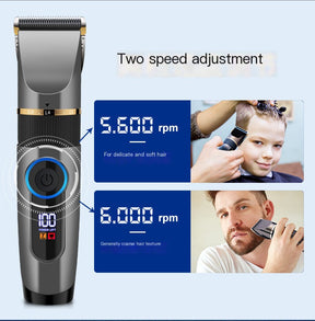 Electric Hair Clipper with Ceramic Blade & LED Display
