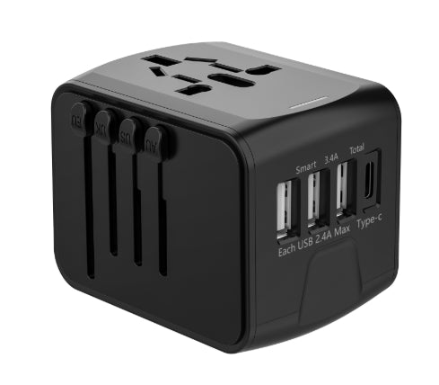 Universal Travel Adapter with USB & Type-C