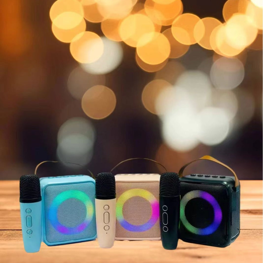 Bluetooth Karaoke Speaker with Dual Wireless Microphones