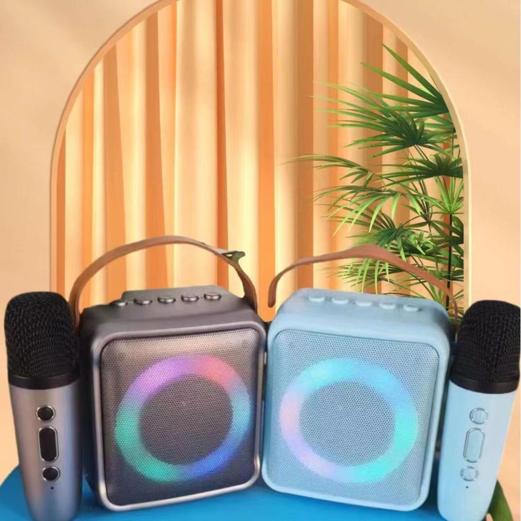 Bluetooth Karaoke Speaker with Dual Wireless Microphones