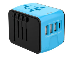Universal Travel Adapter with USB & Type-C