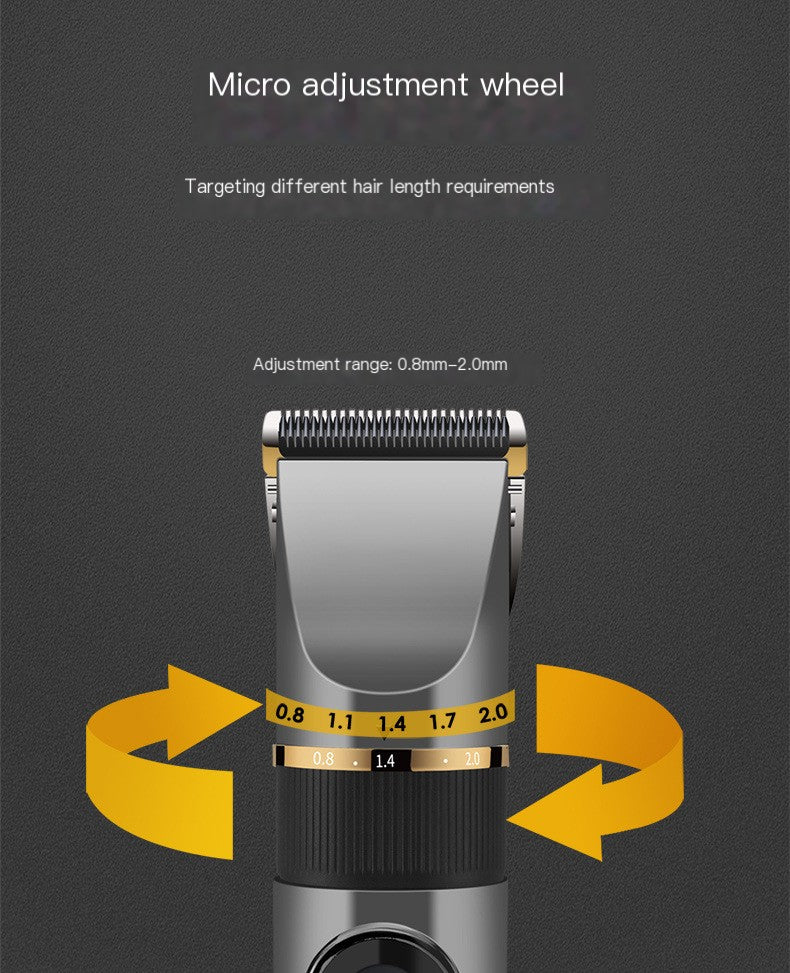 Electric Hair Clipper with Ceramic Blade & LED Display